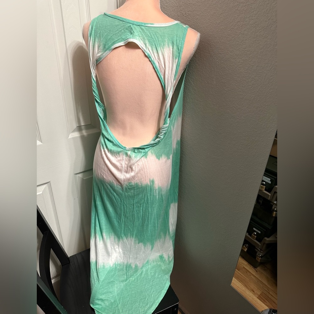 Lush boho twisted back tank dress